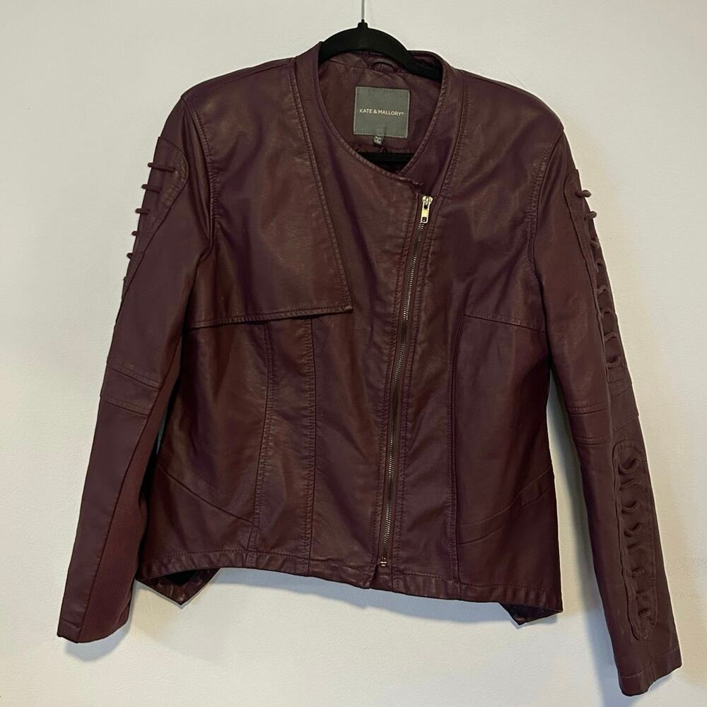 Burgundy Kate & Mallory Vegan "Leather" Jacket | (Women's‎ L)